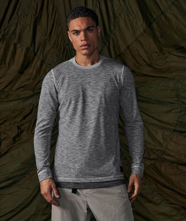 Panske Mikiny Gymshark Retake Long Sleeve Svetlo Tmavo Siva Siva / Siva | PT9045281